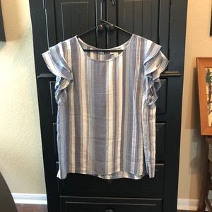 Women's blue and white casual XL Top Calvin Klein